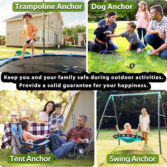 Ground Spiral Auger Stakes Suitable for Tent Trampoline(1 Earth Anchor) - Picture 4 of 8